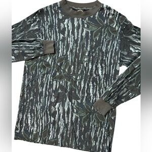 Vintage Blue Bill By Red‎ Head Real Tree Camo Long Sleeve Men’s T-Shirt Lrg USA
